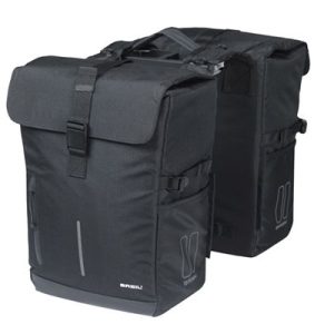 Basil Tas move dubbel mik zwart | 30l
