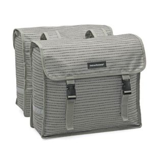 Fiori Dubbele Fietstas - Waterafstotend Polyester - 30L - Zwart/Blauw/Grijs