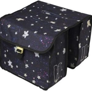 Dubbele fietstas Basil Stardust voor kinderfiets 20 liter - Nightshade