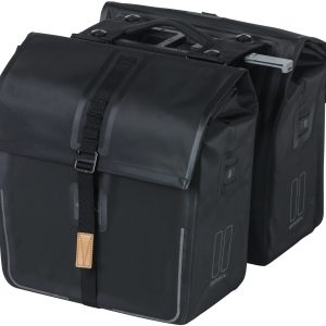 Dubbele fietstas Basil Urban Dry MIK - 50 liter - Mat Zwart