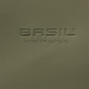 BASIL soho dubbele fietstas nordlicht mik - waterdichte, groene fietstas met led-verlichting, 41l