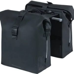 Dubbele fietstas Basil SoHo Nordlicht MIK - 41 liter - pastel zwart