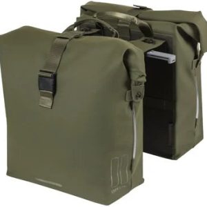 Dubbele fietstas Basil SoHo Nordlicht MIK - 41 liter - mosgroen