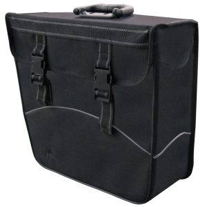 Greenlands enkele tas zwart, links. afmeting 37x33x14 cm, inhoud 20 litre