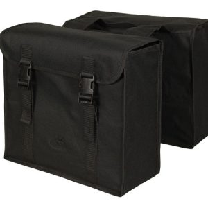 Greenlands tas dubbel zwart-zwart. afmeting 37x34x14cm.totaal inhoud 40l