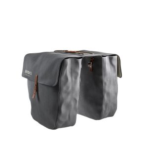 BROOKS fietstas dubbel brick lane grijs bruin