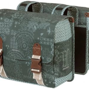 Dubbele fietstas Basil Bohème Carry All - 35 Liter - Groen