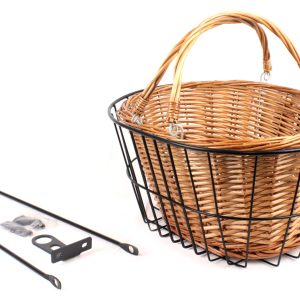 Reid metalen mand + Wicker - Zwart