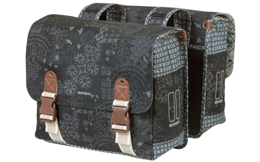 Dubbele Fietstas Basil Bohème Carry All - 35 liter - Zwart
