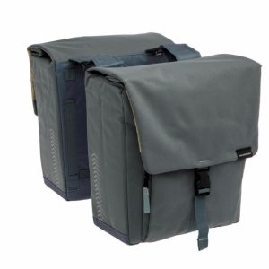 New Looxs Tulum Dubbele Fietstas 32 Liter Pet Grijsgroen