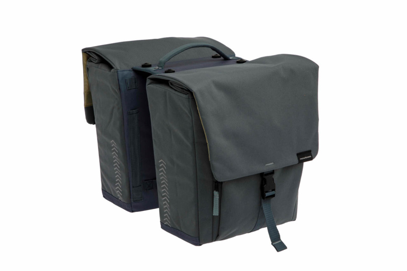 New Looxs Tulum MIK Dubbele Fietstas 32 Liter Pet Grijsgroen